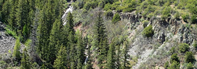 Waterfall seen from Ouray County Road 9