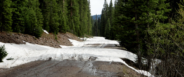 This is the view of Owl Creek Pass Road from the Silverjack side