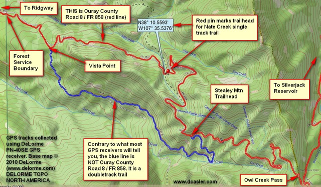 GPS Map Owl Creek Pas
