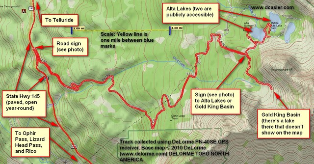 Alta Lakes GPS Track
